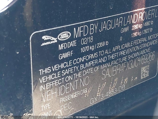 2018 JAGUAR XF SAJBR4FX3JCY69266 Photo 8