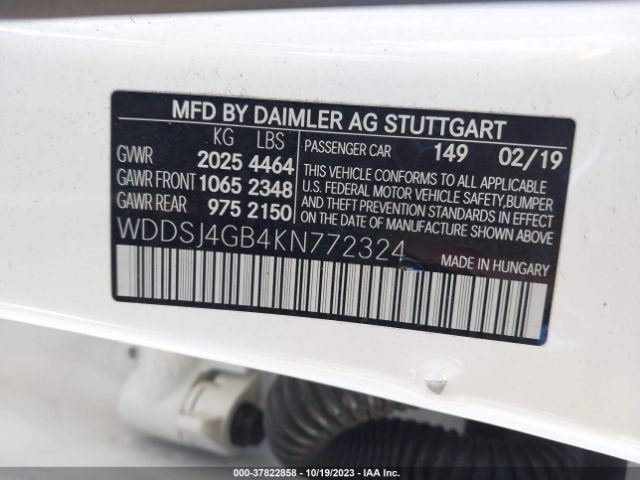 2019 MERCEDES-BENZ CLA WDDSJ4GB4KN772324 Photo 8