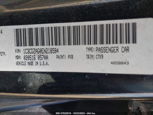 Dodge AVENGER SE 2014 1C3CDZAG0EN218584 Image 9