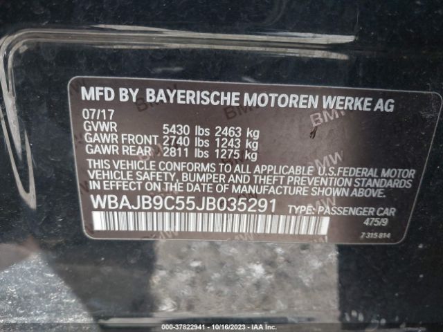 WBAJB9C55JB035291 BMW 5 Series M550i Xdrive