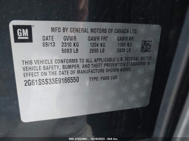 2G61S5S33E9166550 Cadillac Xts Platinum