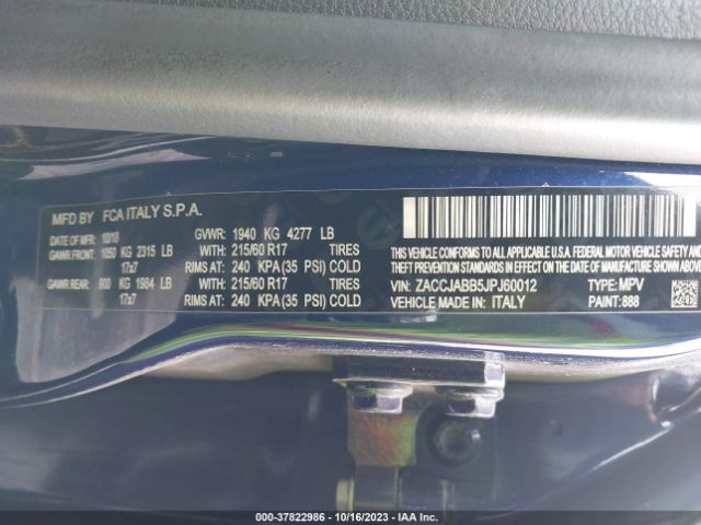 ZACCJABB5JPJ60012 Jeep Renegade Latitude