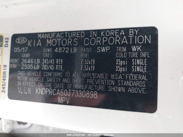 KNDPRCA60J7330898 KIA Sportage Sx Turbo