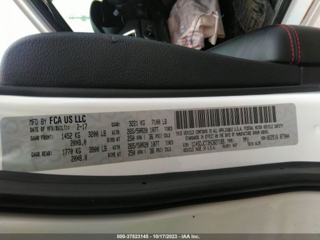 1C4SDJCT3HC827185 Dodge Durango R/t Awd