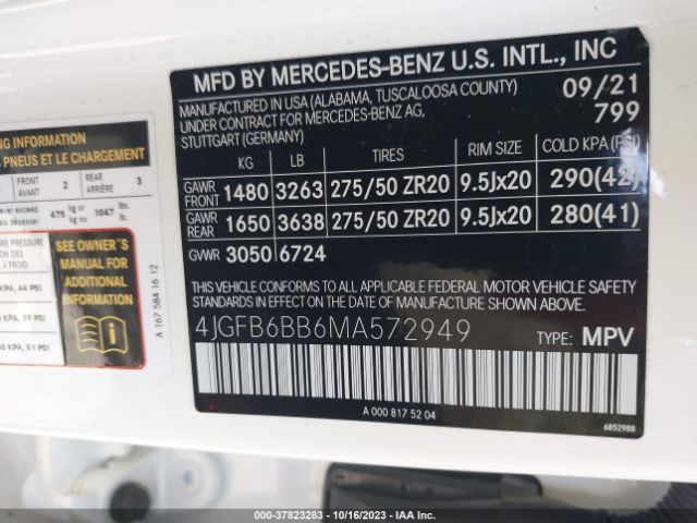 2021 MERCEDES-BENZ AMG GLE 53 4JGFB6BB6MA572949 Photo 8