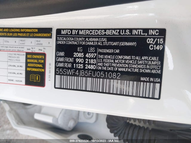 Mercedes-Benz C-class C 300 2015 55SWF4JB5FU051082 Image 9