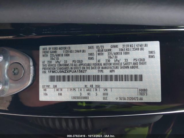 1FMCU9NZXPUA15827 Ford Escape St-line Select