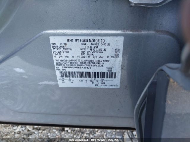 2FMPK4J94MBA10320 Ford Edge Sel/st-line