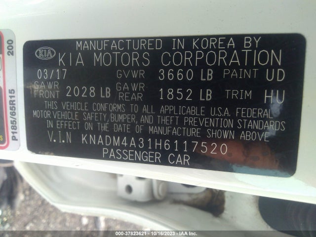 KIA RIO LX 2017 KNADM4A31H6117520 Image 9