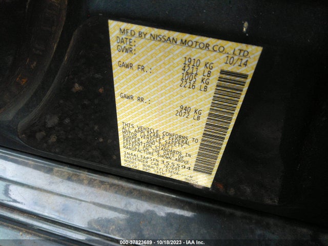 2015 NISSAN ALTIMA 2.5 SL VIN: 1N4AL3AP5FN355594