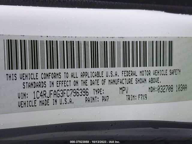 1C4RJFAG3FC796396 Jeep Grand Cherokee Laredo