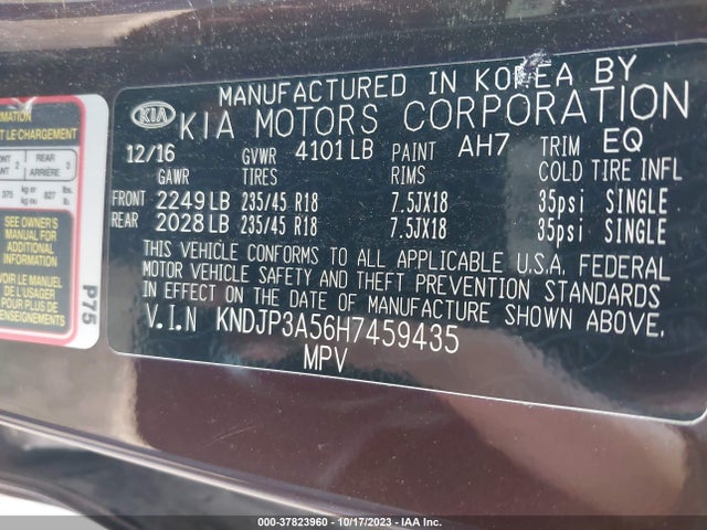 KIA Soul 2017 KNDJP3A56H7459435 Image 23