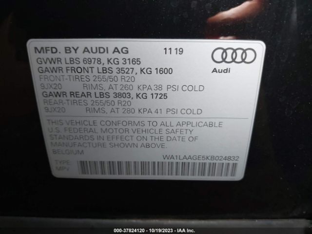 2019 AUDI E-TRON WA1LAAGE5KB024832 Photo 8