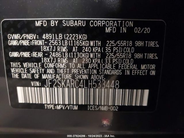 JF2SKARC4LH533448 Subaru Forester Sport