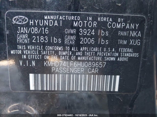 Hyundai ELANTRA SE 2017 KMHD74LF6HU089657 Image 9