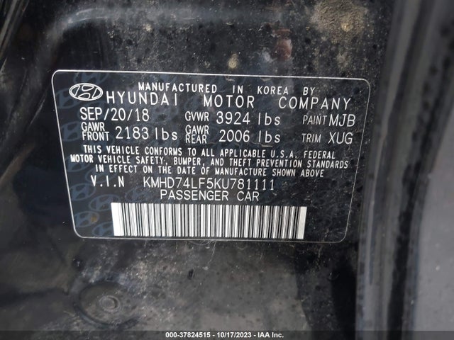 Hyundai ELANTRA SE 2019 KMHD74LF5KU781111 Image 9