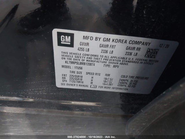 Chevrolet Trailblazer Lt 2021 KL79MPSL8MB120874 Image 9