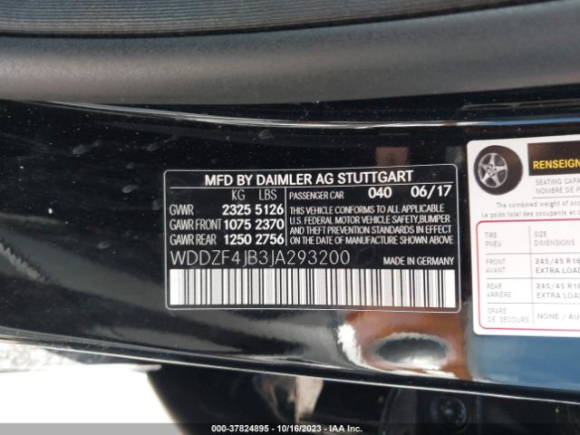 WDDZF4JB3JA293200 Mercedes-Benz E-class E 300
