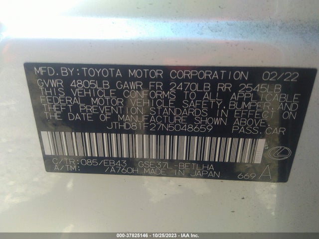 JTHD81F27N5048659 Lexus Is Is 300