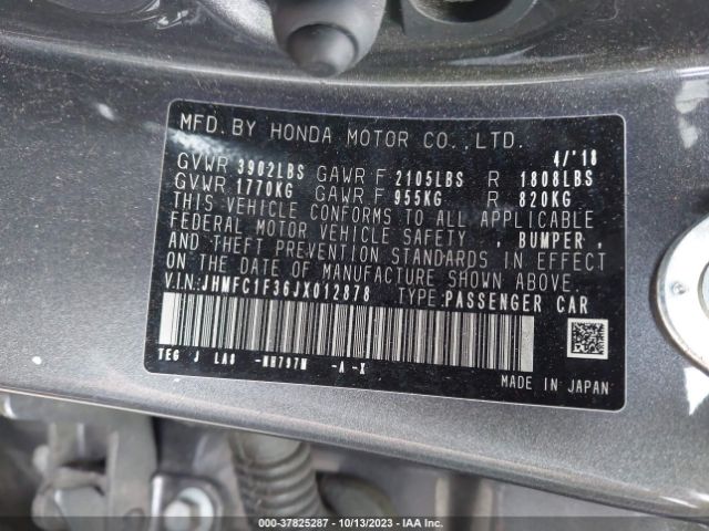 JHMFC1F36JX012878 Honda Civic Ex-t