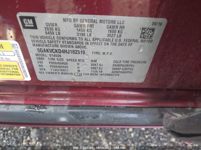 5GAKVCKD4HJ182319 Buick Enclave Premium