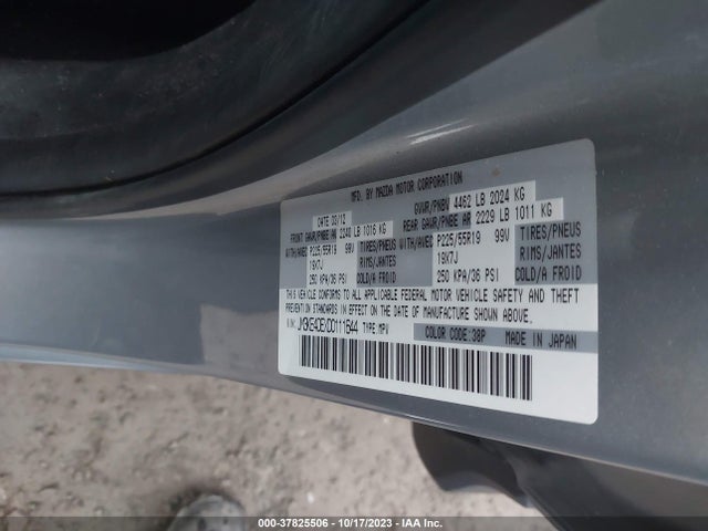 2013 MAZDA CX-5 GRAND TOURING VIN: JM3KE4DEXD0111644