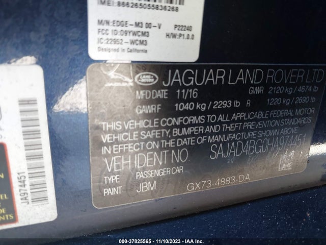 2017 JAGUAR XE SAJAD4BG0HA974451 Photo 8