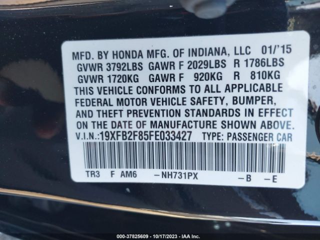 19XFB2F85FE033427 Honda Civic Sedan Ex