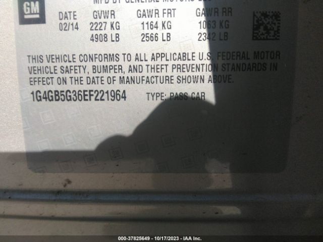 1G4GB5G36EF221964 Buick Lacrosse