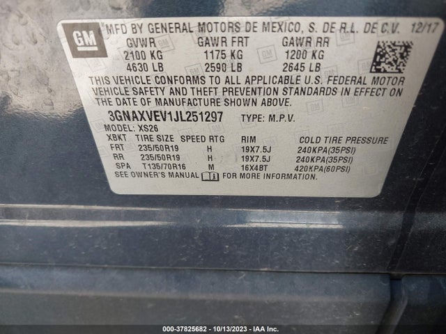 Chevrolet Equinox Premier 2018 3GNAXVEV1JL251297 Image 9