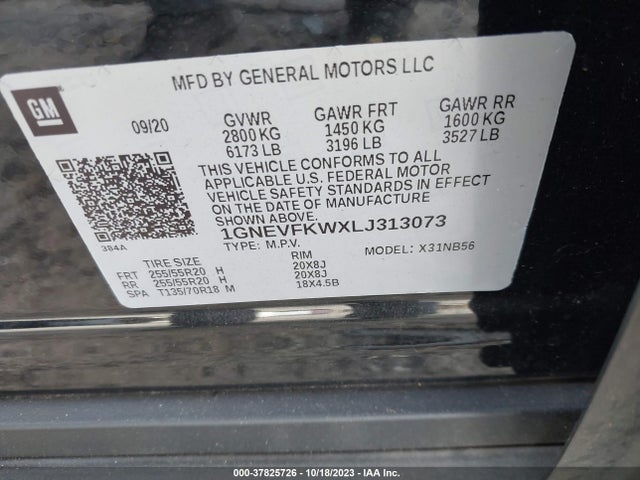 Chevrolet Traverse Ls 2020 1GNEVFKWXLJ313073 Image 9