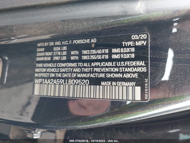 2020 PORSCHE MACAN WP1AA2A59LLB09520 Photo 8