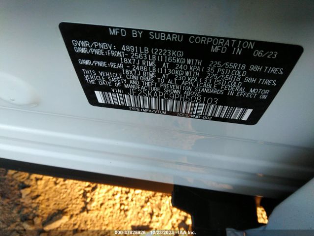 2023 SUBARU FORESTER JF2SKAPC9PH508103 Photo 8