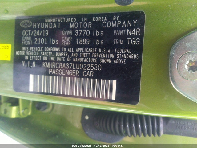 2020 HYUNDAI VENUE SEL VIN: KMHRC8A37LU022530