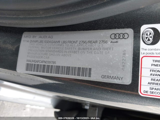 WAUHGAFC4FN039785 Audi A6 3.0t Prestige