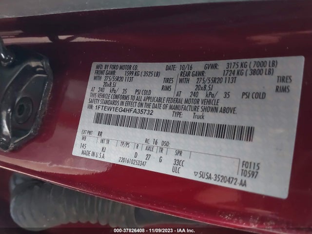 Ford F-150 King Ranch 2017 1FTEW1EG4HFA35732 Image 9