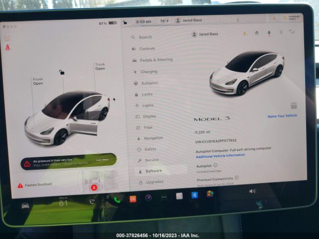 5YJ3E1EA2PF577632 Tesla MODEL 3