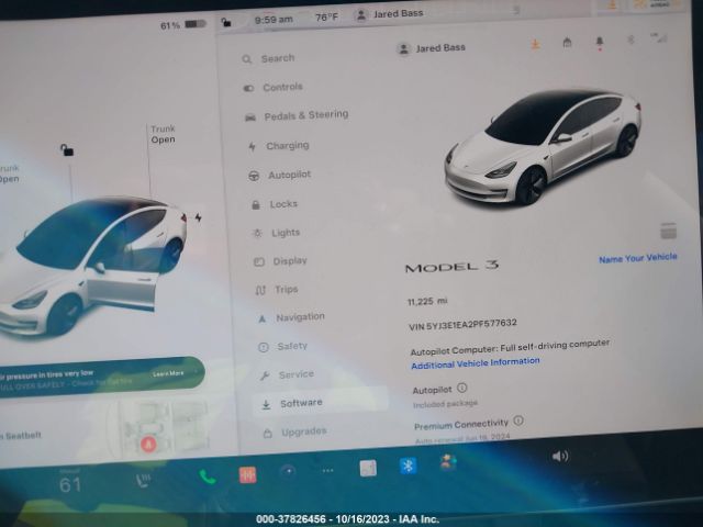 5YJ3E1EA2PF577632 Tesla MODEL 3