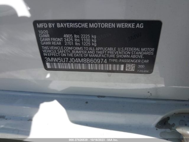 3MW5U7J04M8B60974 BMW 3 Series M340i