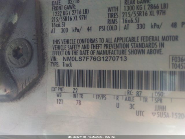 NM0LS7F76G1270713 Ford Transit Connect Xlt