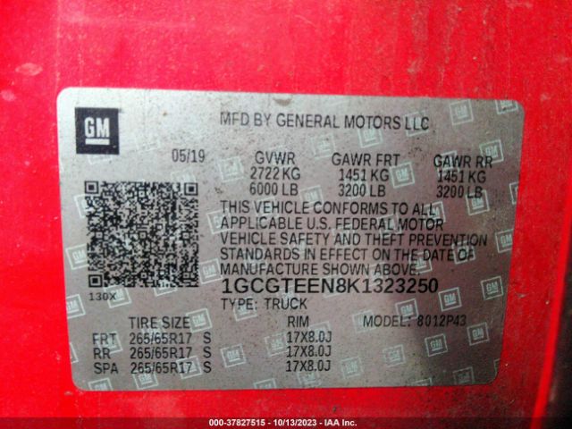 1GCGTEEN8K1323250 Chevrolet Colorado Zr2