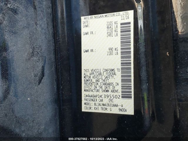 1N4AA6AP1HC395502 Nissan Maxima Platinum