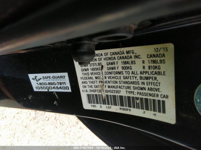 2HGFC2F73GH522307 Honda CIVIC EX