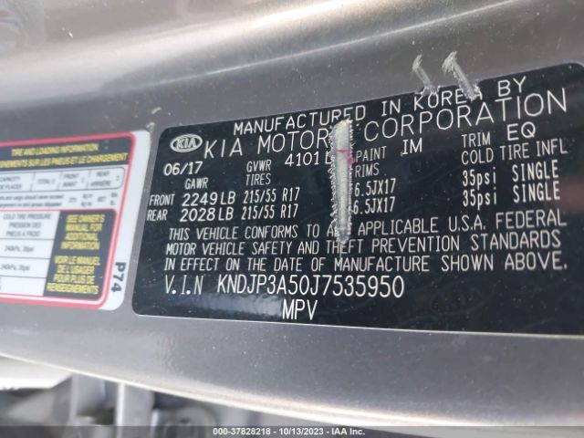 KNDJP3A50J7535950 KIA SOUL +