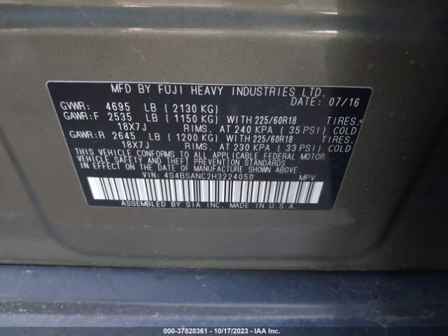 4S4BSANC2H3224050 Subaru Outback Limited