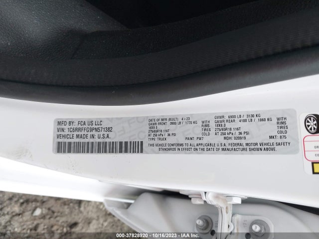 1C6RRFFG9PN571382 RAM 1500 Big Horn