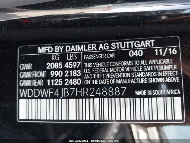 WDDWF4JB7HR248887 Mercedes-Benz C-class C 300