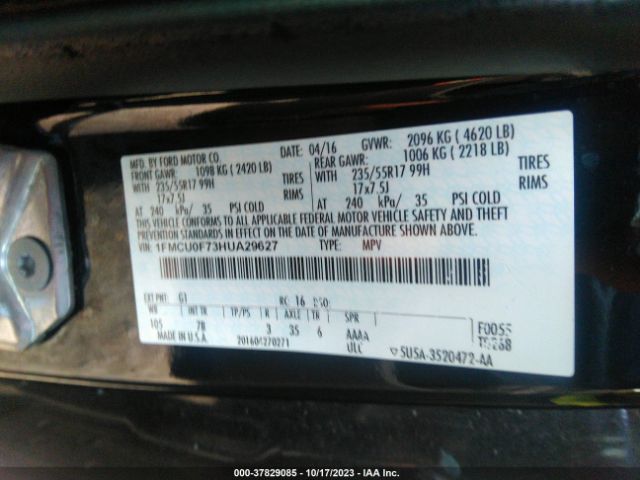 1FMCU0F73HUA29627 Ford ESCAPE S