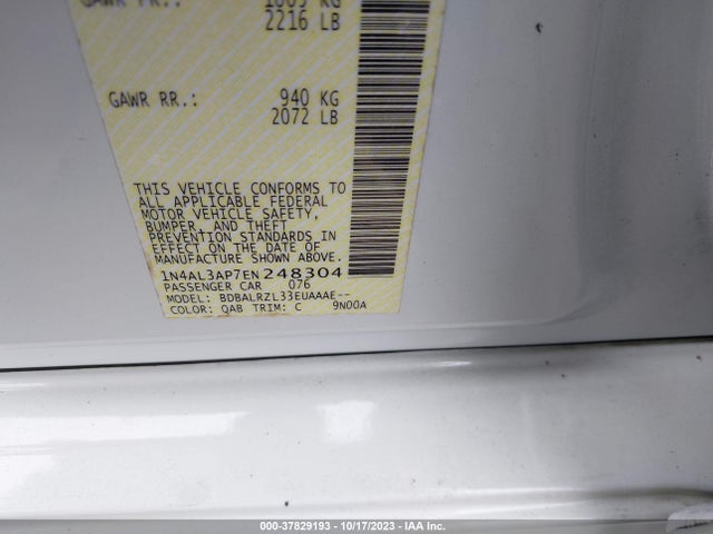 Nissan Altima 2.5 S 2014 1N4AL3AP7EN248304 Image 9