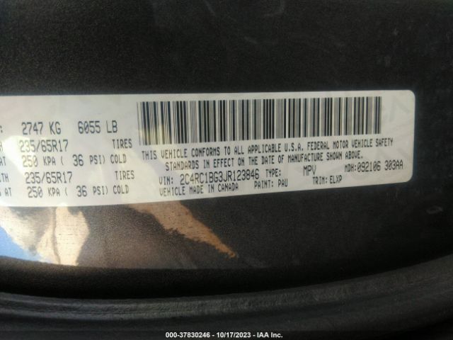 2018 CHRYSLER PACIFICA 2C4RC1BG3JR123846 Photo 8